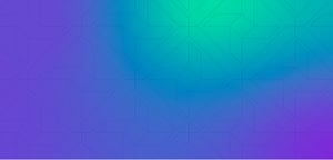 Fondo con degradado de tonos verde y morado, con patrón geométrico de líneas formando figuras en forma de estrella y rombos.